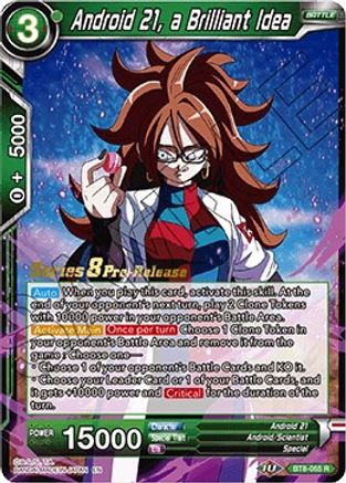 Android 21, a Brilliant Idea - Malicious Machinations Pre-Release Cards - Rare - BT8-055_PR
