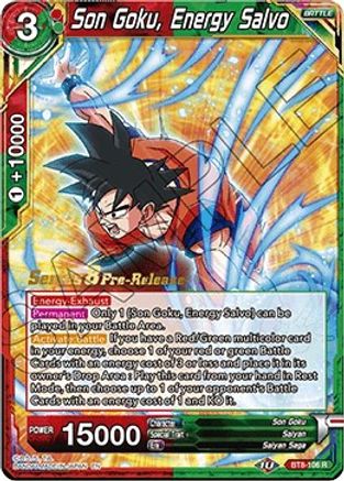 Son Goku, Energy Salvo - Malicious Machinations Pre-Release Cards - Rare - BT8-106_PR