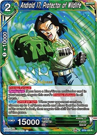 Android 17, Protector of Wildlife - Malicious Machinations Pre-Release Cards - Rare - BT8-120_PR