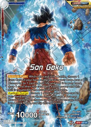 Son Goku // Ultra Instinct Son Goku, Limits Surpassed - Universal Onslaught Pre-Release Cards - Uncommon - BT9-100