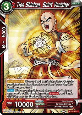 Tien Shinhan, Spirit Vanisher - Universal Onslaught Pre-Release Cards - Common - BT9-012