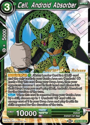 Cell, Android Absorber - Universal Onslaught Pre-Release Cards - Uncommon - BT9-039