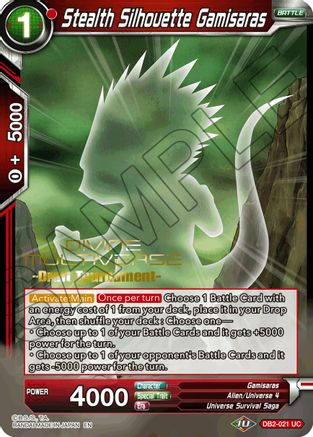 Stealth Silhouette Gamisaras (Divine Multiverse Draft Tournament) - Tournament Promotion Cards - Uncommon - DB2-021