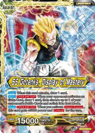 Gotenks // SS Gotenks, Display of Mastery - Rise of the Unison Warrior - Common - BT10-092