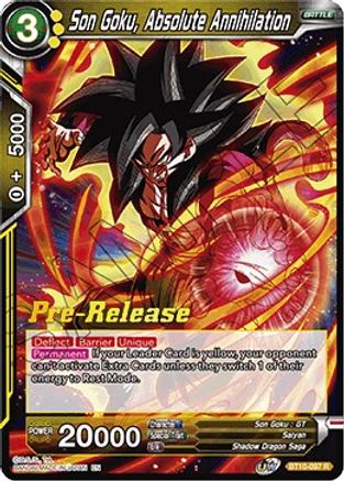 Son Goku, Absolute Annihilation - Rise of the Unison Warrior Pre-Release Cards - Rare - BT10-097