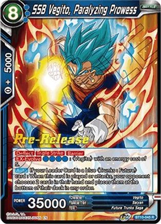 SSB Vegito, Paralyzing Prowess - Rise of the Unison Warrior Pre-Release Cards - Rare - BT10-045