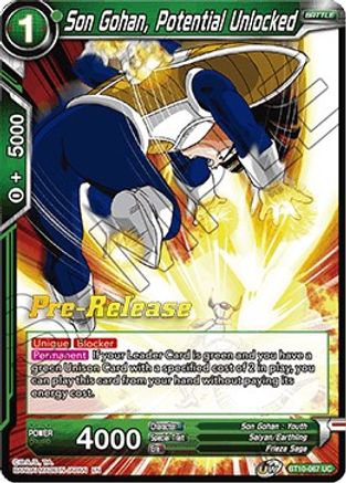 Son Gohan, Potential Unlocked - Rise of the Unison Warrior Pre-Release Cards - Uncommon - BT10-067