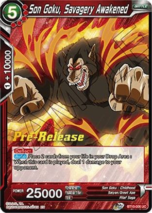 Son Goku, Savagery Awakened - Rise of the Unison Warrior Pre-Release Cards - Uncommon - BT10-006