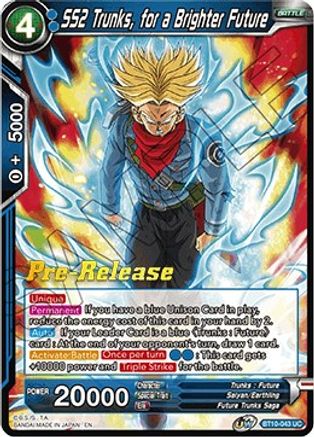 SS2 Trunks, for a Brighter Future - Rise of the Unison Warrior Pre-Release Cards - Uncommon - BT10-043