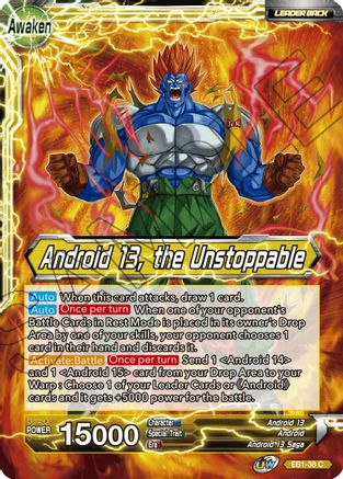 Android 13, Android 14, & Android 15 // Android 13, the Unstoppable - Battle Evolution Booster - Common - EB1-38