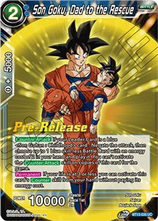 Son Goku, Dad to the Rescue - Supreme Rivalry Pre-Release Cards - Uncommon - BT13-035