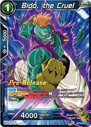 Bido, the Cruel - Supreme Rivalry Pre-Release Cards - Rare - BT13-053
