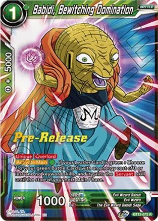 Babidi, Bewitching Domination - Supreme Rivalry Pre-Release Cards - Rare - BT13-075