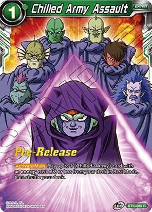 Chilled Army Assault - Supreme Rivalry Pre-Release Cards - Rare - BT13-089