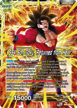Son Goku // SS4 Son Goku, Returned from Hell - Cross Spirits - Uncommon - BT14-091