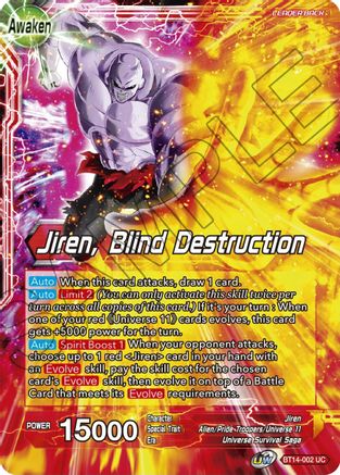 Jiren // Jiren, Blind Destruction - Cross Spirits - Uncommon - BT14-002