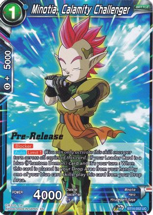 Minotia, Calamity Challenger - Cross Spirits Pre-Release Cards - Uncommon - BT14-052
