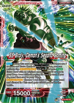 Broly // SS Broly, Demon's Second Coming - Saiyan Showdown - Uncommon - BT15-002