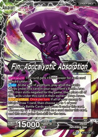 Fin // Fin, Apocalyptic Absorption - Saiyan Showdown - Uncommon - BT15-121