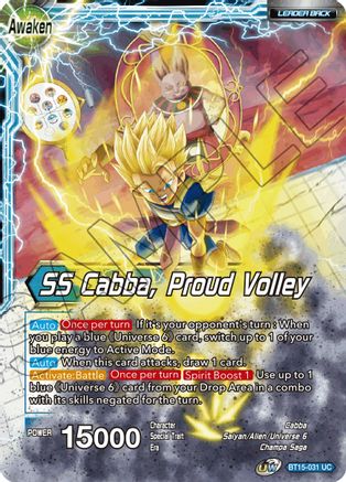 Cabba // SS Cabba, Proud Volley - Saiyan Showdown - Uncommon - BT15-031