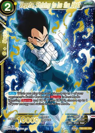 Vegeta, Striving to be the Best (Gold Stamped) - Mythic Booster - Rare - TB3-051