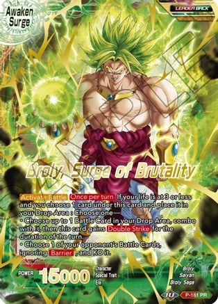 Broly // Broly, Surge of Brutality (Gold Stamped) - Mythic Booster - Uncommon - P-181