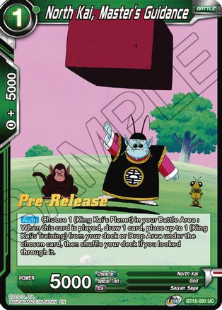 North Kai, Master's Guidance - Saiyan Showdown Pre-Release Cards - Uncommon - BT15-081