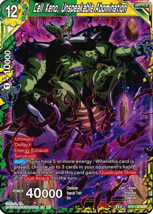 Cell Xeno, Unspeakable Abomination - Mythic Booster - Secret Rare - BT9-137