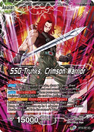 Trunks // SSG Trunks, Crimson Warrior - Realm of the Gods - Uncommon - BT16-097