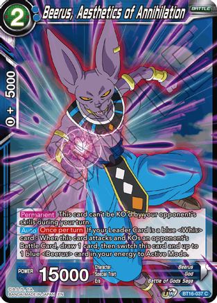 Beerus, Aesthetic of Annihilation - Realm of the Gods - Common - BT16-037