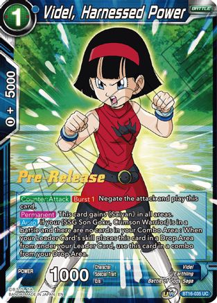 Videl, Harnessed Power - Realm of the Gods Pre-Release Cards - Uncommon - BT16-035