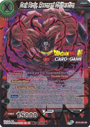 Dark Broly, Resonant Obliteration (Card Game Fest 2022) - Tournament Promotion Cards - Promo - BT15-004