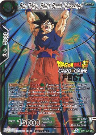 Son Goku, Spirit Bomb Unleashed (Card Game Fest 2022) - Tournament Promotion Cards - Promo - BT14-071