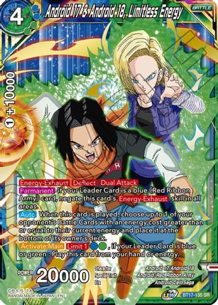 Android 17 & Android-18, Limitless Energy - Ultimate Squad - Super Rare - BT17-135