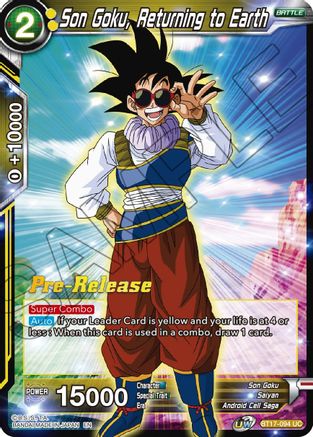 Son Goku, Returning to Earth - Ultimate Squad Pre-Release Cards - Uncommon - BT17-094