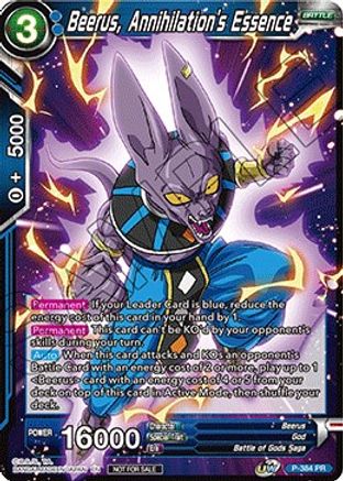 Beerus, Annihilation's Essence (Tournament Pack Vol. 8) - Tournament Promotion Cards - Promo - P-384