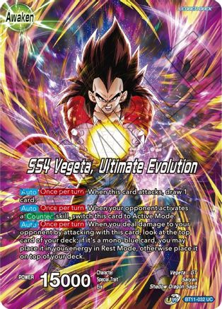 Vegeta // SS4 Vegeta, Ultimate Evolution - Theme Selection: History of Vegeta - Uncommon - BT11-032