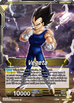 Vegeta // SS Vegeta, Fighting Instincts - Power Absorbed - Starter Rare - SD22-01
