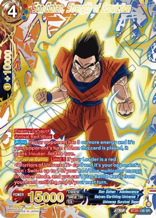 Son Gohan, Strength of Conviction (Gold-Stamped) - Power Absorbed - Super Rare - BT20-138