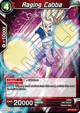 Raging Cabba - Galactic Battle - Rare - BT1-013