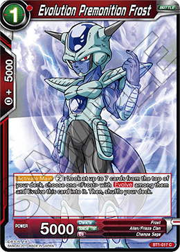 Evolution Premonition Frost - Galactic Battle - Common - BT1-017