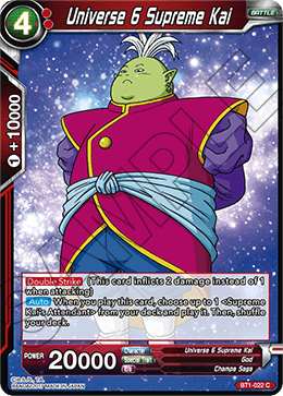 Universe 6 Supreme Kai - Galactic Battle - Common - BT1-022