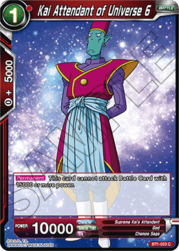 Kai Attendant of Universe 6 - Galactic Battle - Common - BT1-023