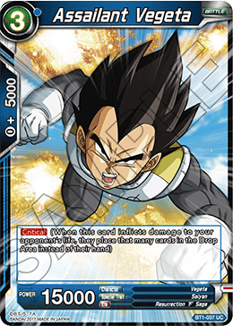 Assailant Vegeta - Galactic Battle - Uncommon - BT1-037