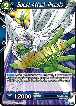Boost Attack Piccolo (Winner Stamped) - Tournament Promotion Cards - Promo - BT1-045