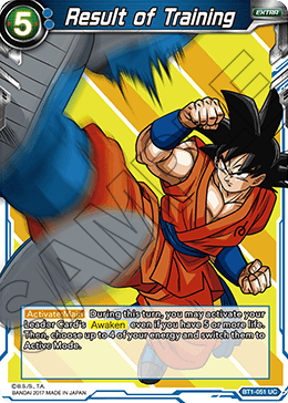 Result of Training - Galactic Battle - Uncommon - BT1-051