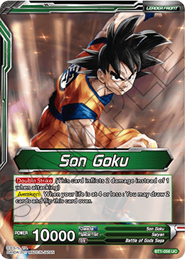 Son Goku // Super Saiyan God Son Goku - Galactic Battle - Uncommon - BT1-056