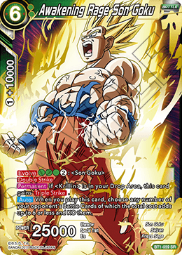 Awakening Rage Son Goku - Galactic Battle - Super Rare - BT1-059