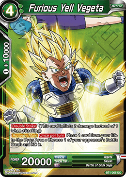 Furious Yell Vegeta - Galactic Battle - Uncommon - BT1-065