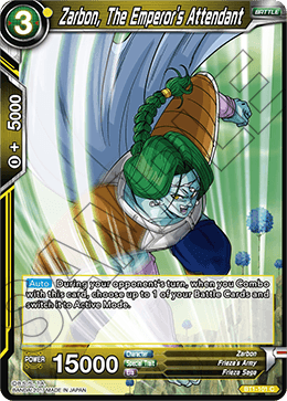 Zarbon, The Emperor's Attendant (Reprint) - Battle Evolution Booster - Common - BT1-101